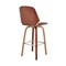 Armen Living Arabela 26" Brown Faux Leather and Walnut Wood Swivel Bar Stool LCAABAWABR26 - alternate 6